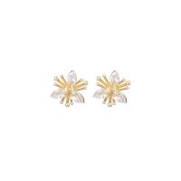 Clou boucle d'oreille en laiton, 14K rempli d’or, bijoux de mode & styles différents pour le choix & pavé de micro zircon, plus de couleurs à choisir, protéger l'environnement, sans nickel, plomb et cadmium, 2pairescouple/lot, Vendu par lot