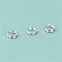 925 sterling zilver Split Ring, gepolijst, DIY & hol, zilver, 4.8mm, 0.6mm, Verkocht door PC