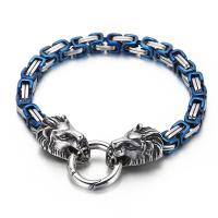 Bracciale gioielli in acciaio inossidabile, 304 acciaio inox, Acciaio inox 304 fibbia monopezza, unisex, nessuno, 6mm, Lunghezza 21 cm, Venduto da PC