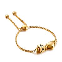 Pulsera de Acero Inoxidable, acero inoxidable 304, chapado, para mujer, dorado, longitud aproximado 21 cm, Vendido por UD