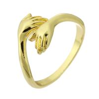 metal Anillo de dedo abierto, chapado en color dorado, Joyería & para mujer, dorado, 5mm, agujero:aproximado 3mm, tamaño:7.5, 10PCs/Grupo, Vendido por Grupo