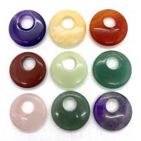 Gemstone Pendants Jewelry Round DIY 27mm Sold By PC