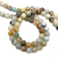 Amazoniet kralen, Ronde, DIY & verschillende grootte voor keus, gemengde kleuren, Per verkocht Ca 14.96 inch Strand