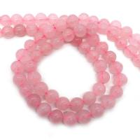 Prirodna ruža kvarca kuglice, Rose Quartz, Krug, možete DIY & različite veličine za izbor, roze, Prodano Per Približno 14.96 inčni Strand