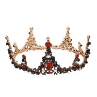 Tiaras, liga de zinco, with Concha de resina, Coroa, banhado, joias de moda & presente de casamento & para mulher & com strass, Mais cores pare escolha, 140x61mm, vendido por PC