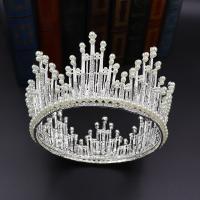 Tiara's, Zinc Alloy, met Plastic Pearl, Kroon, plated, mode sieraden & huwelijkscadeau & voor vrouw & met strass, meer kleuren voor de keuze, 150x80mm, Verkocht door PC