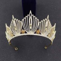 Tiara's, Zinc Alloy, Kroon, plated, mode sieraden & huwelijkscadeau & voor vrouw & met strass, meer kleuren voor de keuze, 150x75mm, Verkocht door PC