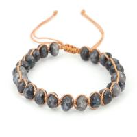 Gemstone Bracciali, Moonstone, with Cerato filo di nylon, Cerchio, Regolabile & unisex, colori misti, Lunghezza 17-30 cm, Venduto da PC