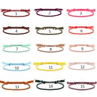 Fil de coton bracelet, avec 4.72 inch chaînes de rallonge, Rond, Réglable & bijoux de mode & pour femme, plus de couleurs à choisir, Longueur 5.9 pouce, Vendu par PC