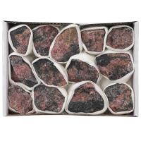 Rhodonite Mineralų pavyzdys, natūralus, mišrios spalvos, Pardavė Dėžutės