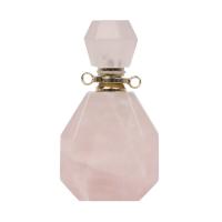 Naturlig Quartz Parfume Flaske Vedhæng, med Zinc Alloy, poleret, flere farver til valg, 80x20mm, Solgt af PC