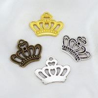 Sinc Alloy Crown Pendants, Corónach, plátáilte, dathanna níos mó le haghaidh rogha, 18x23x2mm, 100ríomhairí pearsanta/Mála, Díolta De réir Mála