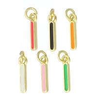 laiton Pendentif, Lettre I, Placage de couleur d'or, bijoux de mode & DIY & émail, plus de couleurs à choisir, 2x12x1.50mm, Trou:Environ 2mm, 10PC/lot, Vendu par lot