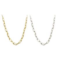 Stainless Steel Nekclace Chain, ovale keten, meer kleuren voor de keuze, Lengte Ca 20.5 inch, Verkocht door PC