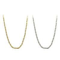 Stainless Steel Necklace Chain 304 Stainless Steel Chain Vacuum Plating Length Approx 20.5 Inch Sold By PC