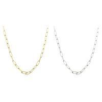 Stainless Steel Nekclace Chain, ovale keten, meer kleuren voor de keuze, Lengte Ca 20 inch, Verkocht door PC