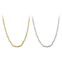 Stainless Steel Necklace Chain 304 Stainless Steel Chain Vacuum Plating Length Approx 20.5 Inch Sold By PC