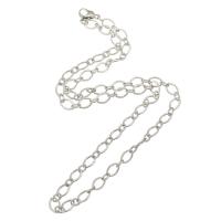 Rostfritt stål Nekclace Chain, bar kedja, ursprungliga färgen, Längd Ca 20 inch, Säljs av PC