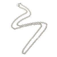 Rozsdamentes acél Nekclace Chain, ovális lánc, az eredeti szín, Hossz Kb 20.5 inch, Által értékesített PC