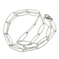 Rostfritt stål Nekclace Chain, oval kedja, ursprungliga färgen, Längd Ca 20.5 inch, Säljs av PC