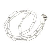 Rostfritt stål Nekclace Chain, oval kedja, ursprungliga färgen, Längd Ca 20.5 inch, Säljs av PC