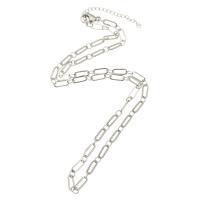 Stainless Steel Nekclace Chain, ovale keten, oorspronkelijke kleur, Lengte Ca 20.5 inch, Verkocht door PC