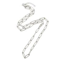 Stainless Steel Necklace Chain 304 Stainless Steel Chain oval chain original color Length Approx 20.5 Inch Sold By PC