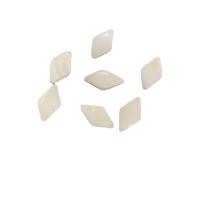 Naturliga sötvattensSnäckskalsPärlor, Shell, Rhombus, polerad, DIY, vit, 10x15mm, Säljs av PC