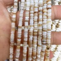 Natuurlijke zoetwaterschelp kralen, Freshwater Shell, gepolijst, DIY, gemengde kleuren, 4mm, Per verkocht Ca 39 cm Strand