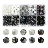 Fashion Glass Beads Round fashion jewelry & DIY mixed colors Sold By Box