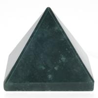 Moss Agate Pyramid Dekoration, polerad, olika storlek för val, grön, Säljs av PC