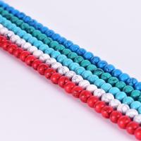 Synthetische Turquoise Kraal, Ronde, DIY & verschillende grootte voor keus, meer kleuren voor de keuze, Per verkocht Ca 14.96 inch Strand