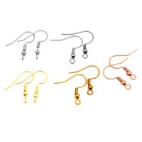 Rozsdamentes acél Hook earwire, 304 rozsdamentes acél, divat ékszerek & DIY & egynemű & gépi polírozás & különböző stílusokat a választás, több színt a választás, 20mm, 1000PC-k/Bag, Által értékesített Bag