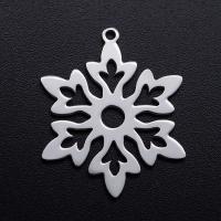 Stainless Steel Pendants 201 Stainless Steel Snowflake Vacuum Ion Plating fashion jewelry & polished & DIY & Unisex Sold By Bag