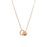 Acier titane collier, avec 2.36inch chaînes de rallonge, bijoux de mode & pour femme & avec strass, plus de couleurs à choisir, Longueur Environ 16.54 pouce, Vendu par PC