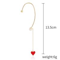 Trendy ear cuffs, Zinc Alloy, met Plastic Pearl, plated, mode sieraden & micro pave zirconia & voor vrouw, meer kleuren voor de keuze, Verkocht door PC