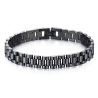 Bracciale gioielli in acciaio inossidabile, 304 acciaio inox, Cerchio, placcato, gioielli di moda & unisex, nessuno, 12mm, Lunghezza 21 cm, Venduto da PC