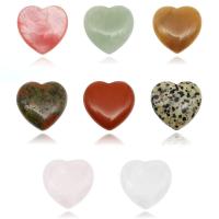 Beads Gemstone misti, Pietra naturale, Cuore, lucido, DIY & materiali diversi per la scelta & non forato, nessuno, 30x30x12mm, Venduto da PC