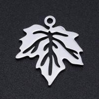 Stainless Steel korut Riipukset, 201 Stainless Steel, Maple Leaf, muoti korut & kiillotettu & tee-se-itse & Unisex, enemmän värejä valinta, 19x17mm, 5PC/laukku, Myymät laukku