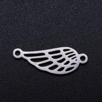 Stainless Steel priključak, 201 nehrđajućeg čelika, Angel Wing, modni nakit & polirana & možete DIY & bez spolne razlike, više boja za izbor, 20x7mm, 5računala/Torba, Prodano By Torba