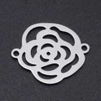 Stainless Steel Connector 201 Stainless Steel Flower Vacuum Ion Plating fashion jewelry & polished & DIY & Unisex Sold By Bag