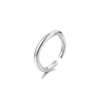 925er Sterling Silber Manschette Fingerring, plattiert, einstellbar & für Frau, keine, 3x22mm, Größe:6, verkauft von PC