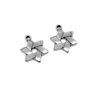 ステンレス鋼ジュエリーペンダント, 304ステンレススチール, 星, シルバー, 12x16mm, 100パソコン/バッグ, 売り手 バッグ