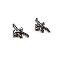 Acciaio inossidabile Animal Ciondoli, 304 acciaio inox, Libellula, argento, 25x15.50x3.30mm, Venduto da PC