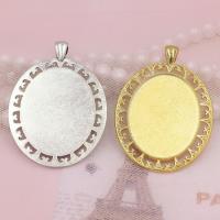 Zink legering hanger Cabochon instelling, Zinc Alloy, plated, gemengde kleuren, 30x40mm, Verkocht door PC