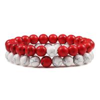 Gemstone Bracciali, Pietra naturale, Cerchio, Ungere, materiali diversi per la scelta & unisex, nessuno, 8mm, Lunghezza Appross. 18 cm, Appross. 2PC/set, Venduto da set