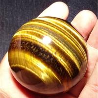 Tiger Eye Ball Sphere, Runde, forskellig størrelse for valg, gul, Solgt af PC