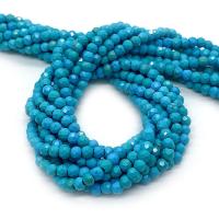 Tyrkysové korálky, Přírodní Turquoise, Kolo, DIY & různé velikosti pro výběr & tváří, modrý, Prodáno za Cca 14.96 inch Strand