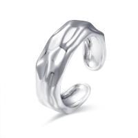 925 sterling zilver Manchet Finger Ring, geplatineerd, verstelbaar & voor vrouw, 7x21mm, Maat:6, Verkocht door PC