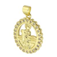 Cubic Zirconia Micro Pave Brass Pendant Flat Round gold color plated micro pave cubic zirconia & hollow Approx 3.5mm Sold By PC